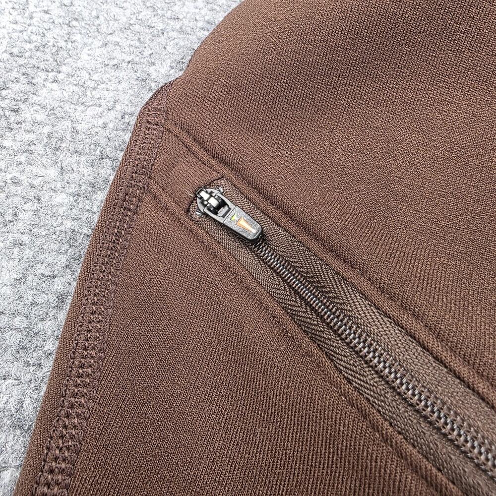 Kerrits Pants Womens Large Brown Fleece Riding Leggings Knee Grip Zip Pocket - Picture 13 of 16